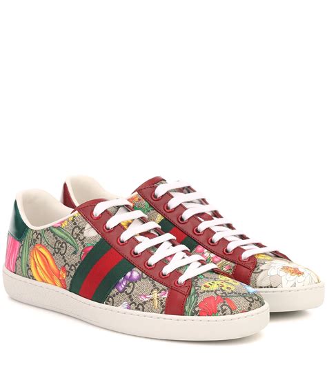 multicolor flora canvas gucci high-top sneakers|Gucci ace shoes customer service.